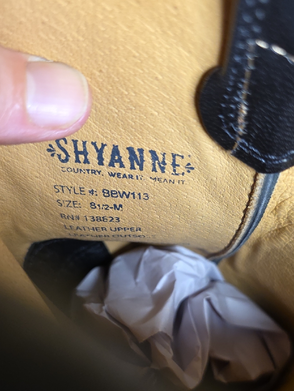 Shyanne Gemma Western Leather Cowgirl Boots Snip Toe Womens Size 8.5 - Picture 10 of 15